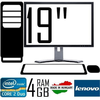 LENOVO M58 TOWER CORE 2 DUO E8400 3.00 GHZ 4GB RAM 160GB HDD + 19" SAMSUNG 943B