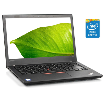 БУ Ноутбук Ультрабук Lenovo ThinkPad T470 / 14" (1920x1080) IPS / Intel Core i7-7600U (2 (4) ядра по 2.8 - 3.9 GHz) / 16 GB DDR4 / 256 GB SSD / Intel HD Graphics 620 / WebCam / Win 10 Pro