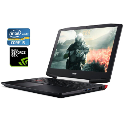 БУ Ноутбук Игровой ноутбук Acer Aspire VX5-591G / 15.6" (1920x1080) IPS / Intel Core i5-7300HQ (4 ядра по 2.5 - 3.5 GHz) / 16 GB DDR4 / 256 GB SSD M.2 / nVidia GeForce GTX 1050 Ti, 4 GB GDDR5, 128-bit / WebCam / Win 10