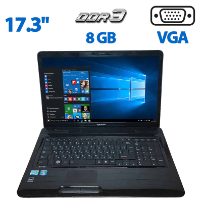 БУ Ноутбук Ноутбук Toshiba Satellite L670-1DC / 17.3" (1600x900) TN / Intel Core i3-370M (2 (4) ядра по 2.4 GHz) / 8 GB DDR3 / 500 GB HDD / Intel HD Graphics / WebCam / DVD-ROM / VGA
