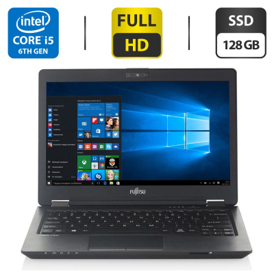БУ Ноутбук Нетбук Fujitsu LifeBook U727 / 12.5" (1920x1080) IPS / Intel Core i5-6200U (2 (4) ядра по 2.3 - 2.8 GHz) / 8 GB DDR4 / 128 GB SSD / Intel HD Graphics 620 / WebCam / VGA