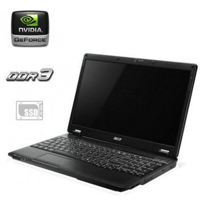 БУ Ноутбук Ноутбук Б-клас Acer Extensa 5635ZG / 15.6" (1366x768) TN / Intel Pentium T4500 (2 ядра по 2.3 GHz) / 4 GB DDR3 / 240 GB SSD / nVidia GeForce G105M, 512 MB GDDR3, 64-bit / без АКБ