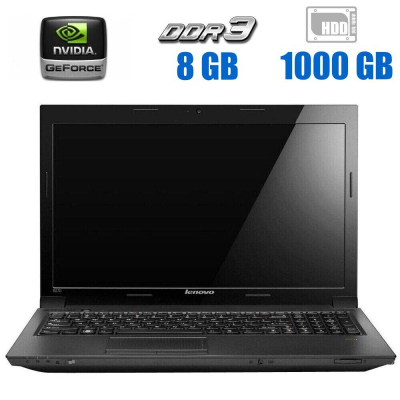 БУ Ноутбук Ноутбук Lenovo B570 / 15.6" (1366x768) TN / Intel Core i3-2330M (2 (4) ядра по 2.2 GHz) / 8 GB DDR3 / 1000 GB HDD / nVidia GeForce 410M, 1 GB DDR3, 64-bit / WebCam