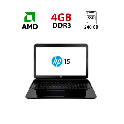 БУ Ноутбук Ноутбук HP 15-g073ng / 15.6" (1366x768) TN / AMD A8-6410 (4 ядра по 2.0 - 2.4 GHz) / 4 GB DDR3 / 240 GB SSD / AMD Radeon R5 Graphics / WebCam
