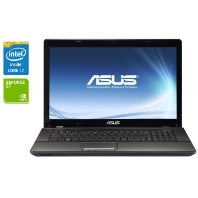БУ Ноутбук Ноутбук Asus K73SD / 17.3" (1600x900) TN / Intel Core i7-2670QM (4 (8) ядра по 2.2 - 3.1 GHz) / 8 GB DDR3 / 240 GB SSD / nVidia GeForce 610M, 1 GB DDR3, 64-bit / WebCam / Win 10 Pro