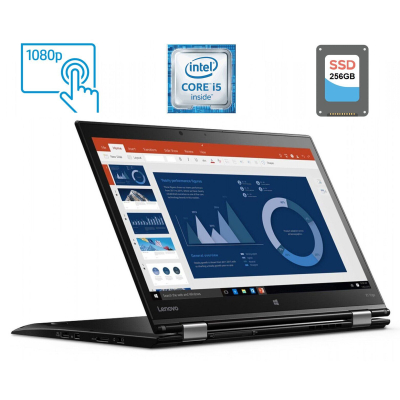 БУ Ноутбук Ноутбук-трансформер Lenovo ThinkPad X1 Yoga (1st Gen) / 14" (1920x1080) IPS Touch / Intel Core i5 - 6200U (2 (4) ядра по 2.3-2.8 GHz) / 8 GB DDR3 / 256 GB SSD / Intel HD Graphics 520 / WebCam / Fingerprint / miniDP / HDMI