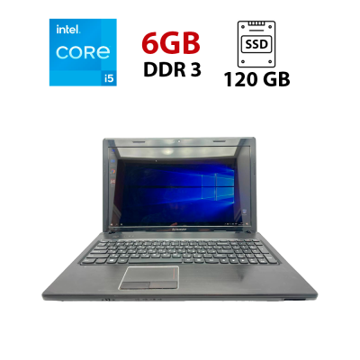 БУ Ноутбук Ноутбук Lenovo G570 / 15.6" (1366x768) TN / Intel Core i5-2450M (2 (4) ядра по 2.5 - 3.1 GHz) / 6 GB DDR3 / 120 GB SSD / Intel HD Graphics 3000 / WebCam