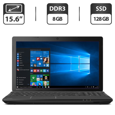 БУ Ноутбук Ноутбук Б-класс Toshiba Satellite Pro C50-A-1LT / 15.6" (1366x768) TN / Intel Core i3-3110M (2 (4) ядра по 2.4 GHz) / 8 GB DDR3 / 128 GB SSD / Intel HD Graphics 4000 / WebCam / DVD-ROM / HDMI