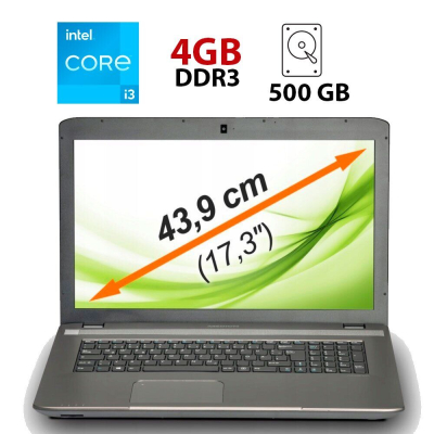БУ Ноутбук Ноутбук Medion Akoya E7227 / 17.3" (1600x900) TN / Intel Core i3-4100M (2 (4) ядра по 2.5 GHz) / 4 GB DDR3 / 500 GB HDD / Intel HD Graphics 4600 / WebCam / HDMI