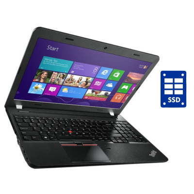 БУ Ноутбук Ноутбук Lenovo ThinkPad E550 / 15.6" (1366x768) TN / Intel Core i3-4005U (2 (4) ядра по 1.7 GHz) / 8 GB DDR3 / 240 GB SSD / Intel HD Graphics 4400 / WebCam / DVD-ROM / Win 10 Pro