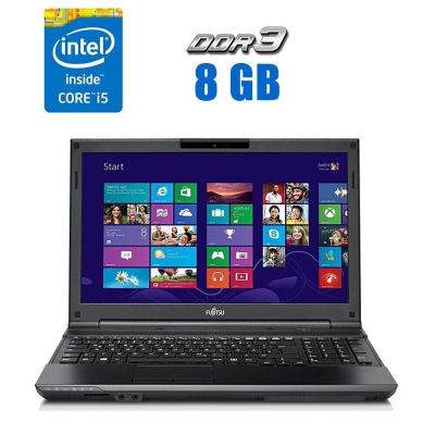БУ Ноутбук Ноутбук Fujitsu LifeBook AH532 / 15.6" (1366x768) TN / Intel Core i5-3210M (2 (4) ядра по 2.5 - 3.1 GHz) / 8 GB DDR3 / 480 GB SSD / Intel HD Graphics 4000 / WebCam