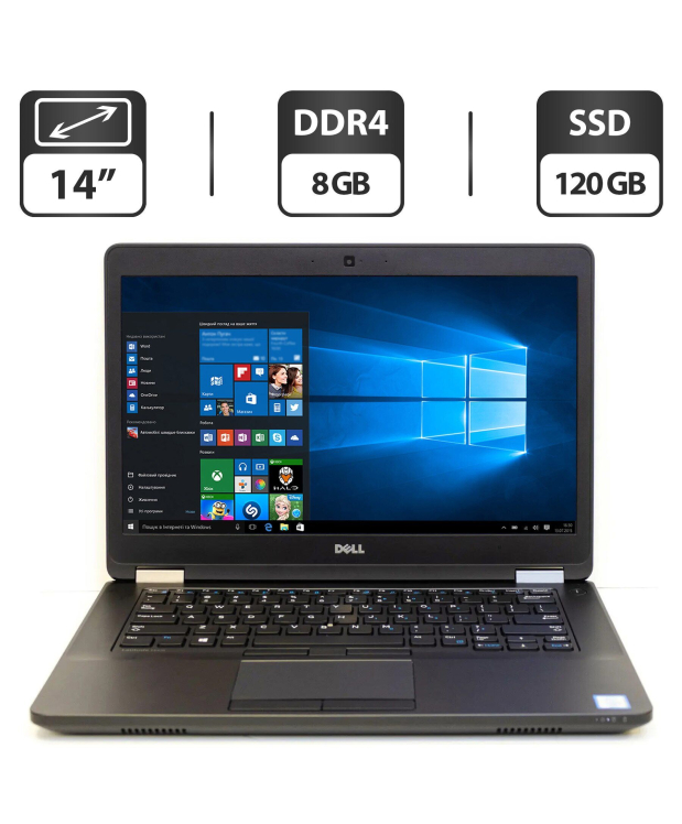 Ультрабук Dell Latitude E5470/ 14  (1366x768) TN / Intel Core i5-6300U (2 (4) ядра по 2.4 - 3.0 GHz) / 8 GB DDR4 / 128 GB SSD / Intel HD Graphics 520 / WebCam / HDMI