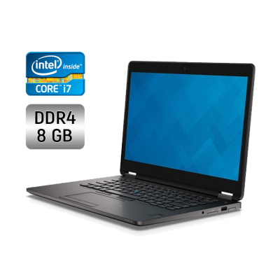 БУ Ноутбук Ультрабук Dell Latitude E7470 / 14" (1920x1080) IPS / Intel Core i7-6600U (2 (4) ядра по 2.6 - 3.4 GHz) / 8 GB DDR4 / 256 GB SSD / Intel HD Graphics 520 / WebCam / Windows 10