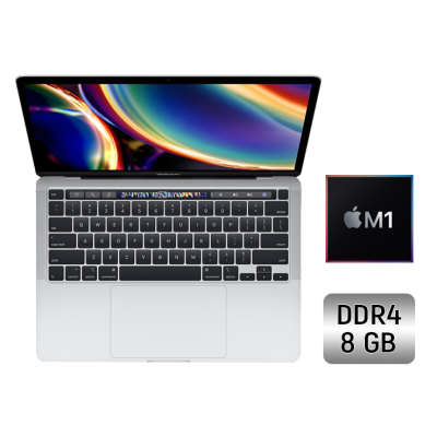 БУ Ноутбук Ультрабук Apple MacBook Air 13 (2020) / 13.3" (2560x1600) IPS / Apple M1 (8 ядер по 3.2 GHz) / 8 GB DDR4 / 256 GB SSD / Apple M1 Graphics / WebCam / True Tone / Touch ID / Silver