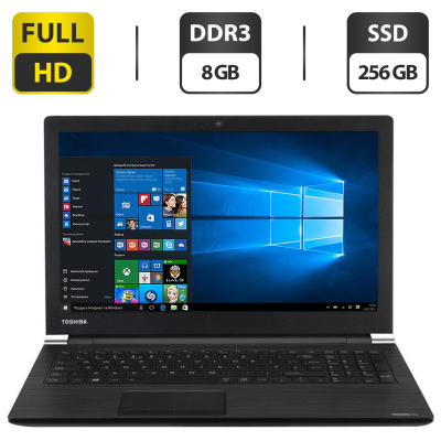 БУ Ноутбук Ноутбук Б-класс Toshiba Satellite Pro A50-C-136 / 15.6" (1920x1080) TN / Intel Core i5-5200U (2 (4) ядра по 2.2 - 2.7 GHz) / 8 GB DDR3 / 256 GB SSD / Intel HD Graphics 5500 / WebCam / DVD-ROM / HDMI
