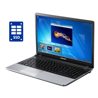 БУ Ноутбук Ноутбук Samsung 300E / 15.6" (1366x768) TN / Intel Core i3-2350M (2 (4) ядра по 2.3 GHz) / 8 GB DDR3 / 240 GB SSD / Intel HD Graphics 3000 / WebCam / DVD-ROM / Win 10 Pro