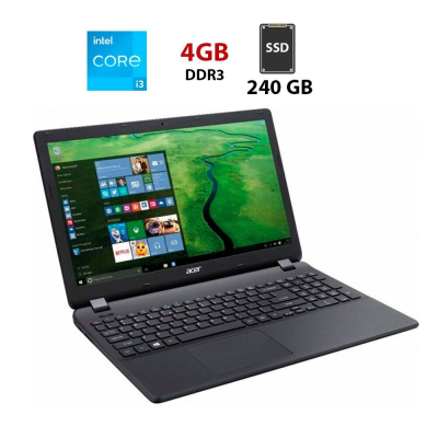 БУ Ноутбук Ноутбук Б-класс Acer Aspire ES1-571 / 15.6" (1366x768) TN / Intel Core i3-5005U (2 (4) ядра по 2.0 GHz) / 4 GB DDR3 / 240 GB SSD / Intel HD Graphics 5500/ WebCam