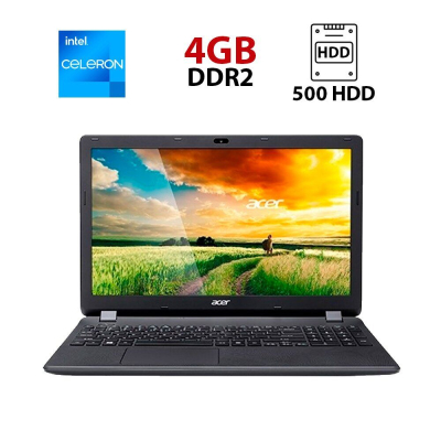 БУ Ноутбук Ноутбук Б-класс Acer Aspire ES1-512 / 15.6" (1366x768) TN / Intel Celeron N2840 (2 ядра по 2.16 - 2.58 GHz) / 4 GB DDR2 / 500 GB HDD / Intel HD Graphics / WebCam