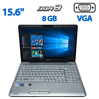 БУ Ноутбук Ноутбук Toshiba Satellite L500-1R3 / 15.6" (1366x768) TN / Intel Pentium T4400 (2 ядра по 2.2 GHz) / 8 GB DDR3 / 500 GB HDD / Intel Graphics / WebCam / VGA