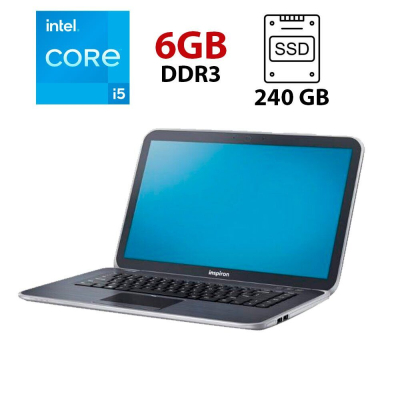 БУ Ноутбук Ноутбук Dell Inspiron 5523 / 15.6" (1366x768) TN / Intel Core i5-3317U (2 (4) ядер по 1.7 - 2.6 GHz) / 6 GB DDR3 / 240 GB SSD / Intel HD Graphics 4000 / WebCam