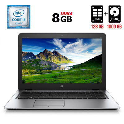 БУ Ноутбук Ноутбук HP EliteBook 850 G3 / 15.6" (1920x1080) TN / Intel Core i5-6200U (2 (4) ядра по 2.3-2.8 GHz) / 8 GB DDR4 / 128 GB SSD M. 2 + 1000 GB HDD / Intel HD Graphics 520 / WebCam / Fingerprint / DisplayPort