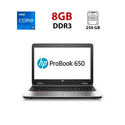 БУ Ноутбук Ноутбук HP ProBook 650 G1 / 15.6" (1920x1080) TN / Intel Core i7-4800MQ (4 (8) ядра по 2.7 - 3.7 GHz) / 16 GB DDR3 / 240 GB SSD / Intel HD Graphics 4600 / WebCam