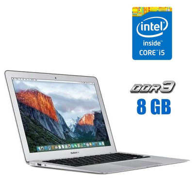 БУ Ноутбук Ноутбук Apple MacBook Air A1466 / 13.3" (1440x900) IPS / Intel Core i5-5200U (2 (4) ядра по 2.2 - 2.7 GHz) / 8 GB DDR3 / 128 GB SSD / Intel HD Graphics 5500 / WebCam