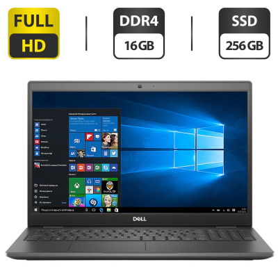 БУ Ноутбук Ультрабук Б-класс Dell Latitude 3510 / 15.6" (1920x1080) IPS / Intel Core i5-10210U (4 (8) ядра по 1.6 - 4.2 GHz) / 16 GB DDR4 / 256 GB SSD / Intel UHD Graphics / WebCam / HDMI / АКБ NEW