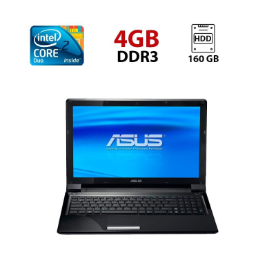 БУ Ноутбук Ноутбук Asus Ul50VT / 15.6" (1366x768) TN / Intel Core 2 Duo SU7300 (2 ядра по 1.3 GHz) / 4 GB DDR3 / 160 GB HDD / Intel HD Graphics / WebCam