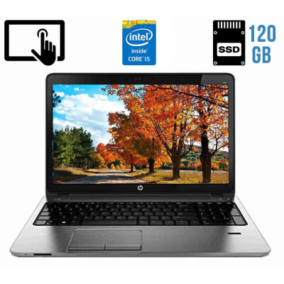 БУ Ноутбук Ноутбук HP ProBook 450 G1 / 15.6" (1366x768) TN Touch / Intel Core i5-4200M (2 (4) ядра по 2.5 - 3.1 GHz) / 8 GB DDR3 / 120 GB SSD / Intel HD Graphics 4600 / WebCam / DVD-RW / HDMI