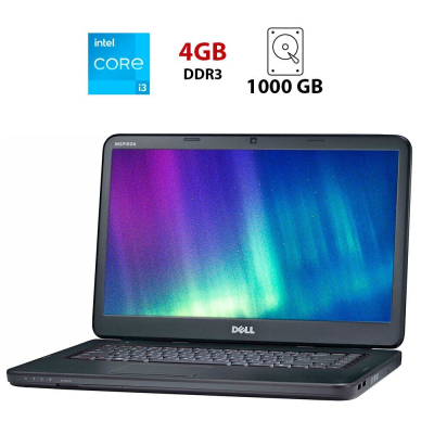 БУ Ноутбук Ноутбук Б-класс Dell Inspiron N5050 / 15.6" (1366x768) TN / Intel Core i3-2370M (2 (4) ядра по 2.4 GHz) / 4 GB DDR3 / 1000 GB HDD / Intel HD Graphics 3000 / WebCam