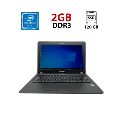 БУ Ноутбук Ноутбук Terra Mobile EA B21 / 14" (1366x768) TN / Intel Celeron N2840 (2 ядра по 2.16 - 2.58 GHz) / 2 GB DDR3 / 120 GB SSD / Intel HD Graphics / WebCam