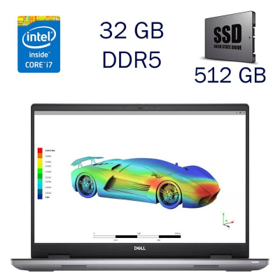БУ Ноутбук Игровой ноутбук Dell Precision 7670 / 16" (1920x1200) IPS / Intel Core i7-12850HX (16 (24) ядер по 3.4 - 4.8 GHz) / 32 GB DDR5 / 512 GB SSD / nVidia RTX A1000 Mobile, 4 GB GDDR6, 128-bit / WebCam