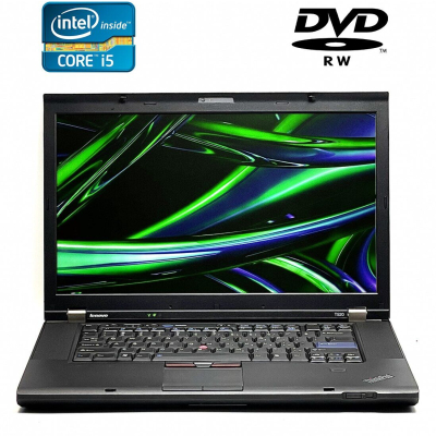 БУ Ноутбук Ноутбук Б-класс Lenovo ThinkPad T520 / 15.6" (1600x900) TN / Intel Core i5-2410M (2 (4) ядра по 2.3 - 2.9 GHz) / 4 GB DDR3 / 320 GB HDD / Intel HD Graphics 3000 / WebCam / DVD-RW / DisplayPort