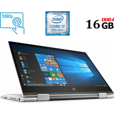 БУ Ноутбук Ноутбук-трансформер Б-класс HP Envy x360 Convertible 15m-cn0xxx / 15.6" (1920x1080) IPS Touch / Intel Core i7-8550U (4 (8) ядра по 1.8 - 4.0 GHz) / 16 GB DDR4 / 256 GB SSD M.2 / Intel UHD Graphics 620 / WebCam / HDMI