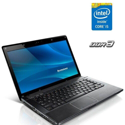БУ Ноутбук Ноутбук Lenovo G560 / 15.6" (1366x768) TN / Intel Core i5-520M (2 (4) ядра по 2.4 - 2.93 GHz) / 4 GB DDR3 / 128 GB SSD / Intel HD Graphics / WebCam