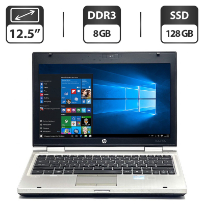 БУ Ноутбук Нетбук Б-класс HP EliteBook 2560p / 12.5" (1366x768) TN / Intel Core i7-2620M (2 (4) ядра по 2.7 - 3.4 GHz) / 8 GB DDR3 / 128 GB SSD / Intel HD Graphics 3000 / DVD-ROM / WebCam / VGA