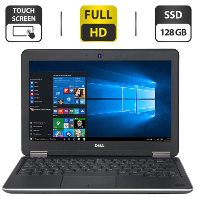 БУ Ноутбук Нетбук Б-клас Dell Latitude E7240 / 12.5" (1920x1080) IPS Touch / Intel Core i7 - 4600U (2 (4) ядра по 2.1-3.3 GHz) / 8 GB DDR3 / 128 GB SSD / Intel HD Graphics 4400 / WebCam / HDMI