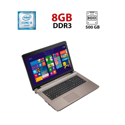 БУ Ноутбук Ноутбук Medion Akoya E7227 / 17.3" (1600x900) TN / Intel Core i3-4100M (2 (4) ядра по 2.5 GHz) / 8 GB DDR3 / 500 GB HDD / Intel HD Graphics 4600 / WebCam / HDMI