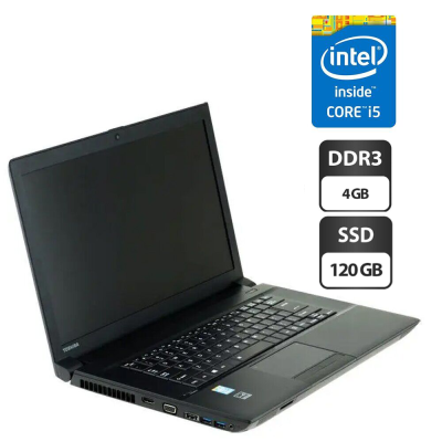 БУ Ноутбук Ноутбук Toshiba Tecra A50-A / 15.6" (1366x768) TN / Intel Core i5-4200M (2 (4) ядра по 2.5 - 3.1 GHz) / 4 GB DDR3 / 120 GB SSD / Intel HD Graphics 4600 / WebCam / DVD-ROM