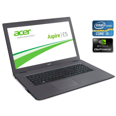 БУ Ноутбук Игровой ноутбук Acer Aspire E5-574G-54Y2 / 15.6" (1920x1080) TN / Intel Core i5-6200U (2 (4) ядра по 2.3 - 2.8 GHz) / 8 GB DDR3 / 240 GB SSD / nVidia GeForce 940M, 2 GB DDR3, 64-bit / WebCam / DVD-ROM / Win 10 Home
