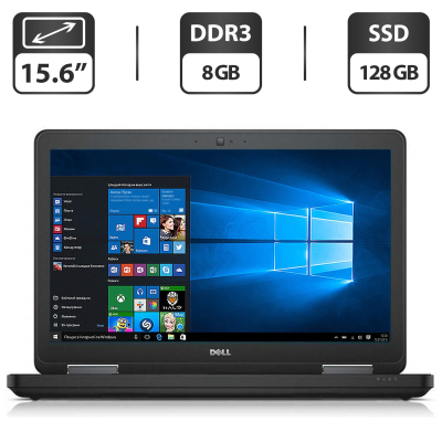 БУ Ноутбук Ноутбук Б-класс Dell Latitude E5540 / 15.6'' (1366x768) TN / Intel Core i3-4010U (2 (4) ядра по 1.7 GHz) / 8 GB DDR3 / 128 GB SSD / Intel HD Graphics 4400 / WebCam / DVD-ROM / VGA