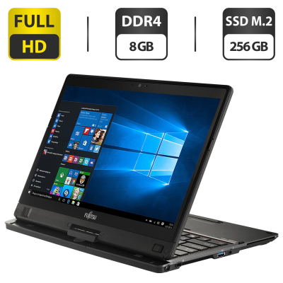 БУ Ноутбук Ноутбук-трансформер Б-класс Fujitsu LifeBook T939 / 13.3" (1920x1080) IPS Touch / Intel Core i5-8365U (4 (8) ядра по 1.6 - 4.1 GHz) / 8 GB DDR4 / 256 GB SSD M.2 / Intel UHD Graphics 620 / WebCam / Windows 10 Pro / Без стилуса