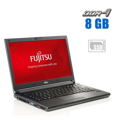 БУ Ноутбук Ноутбук Fujitsu Lifebook E548 / 14" (1366x768) TN / Intel Core i3-7130U (2 (4) ядра по 2.7 GHz) / 8 GB DDR4 / 128 GB SSD / Intel HD Graphics 620 / WebCam