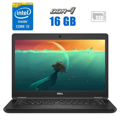БУ Ноутбук Ноутбук Dell Latitude 5480 / 14" (1920x1080) IPS Touch / Intel Core i5-6300U (2 (4) ядра по 2.4 - 3.0 GHz) / 16 GB DDR4 / 240 GB SSD / Intel HD Graphics 630 / WebCam