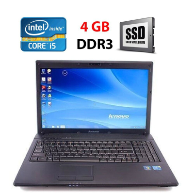 БУ Ноутбук Ноутбук Б-класс Lenovo G560 / 15.6" (1366x768) TN / Intel Core i5-460M (2 (4) ядра по 2.53 - 2.8GHz) / 4 GB DDR3 / 240 GB SSD / nVidia GeForce 310M, 512 MB GDDR3, 64-bit / WebCam