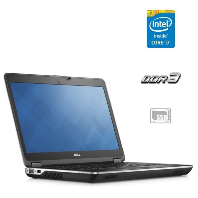 БУ Ноутбук Ноутбук Б-класс Dell Latitude E6440 / 14" (1920x1080) TN / Intel Core i7-4610M (2 (4) ядра по 3.0 - 3.7 GHz) / 8 GB DDR3 / 120 GB SSD / Intel HD Graphics 4600 / WebCam