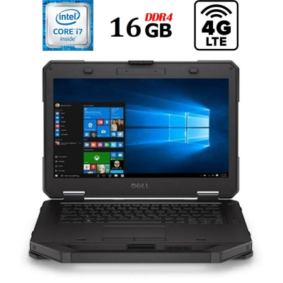 БУ Ноутбук Защищенный ноутбук Dell Latitude 5414 Rugged / 14" (1920x1080) IPS / Intel Core i7-6600U (2 (4) ядра по 2.6 - 3.4 GHz) / 16 GB DDR4 / 240 GB SSD NEW / Intel HD Graphics 520 / HDMI / 4G LTE
