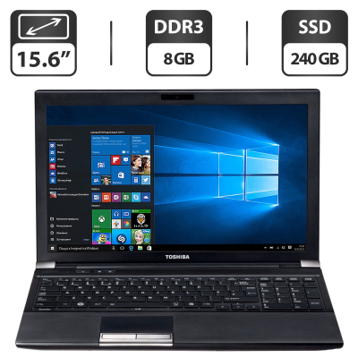 БУ Ноутбук Ноутбук Б-класс Toshiba Tecra R950 / 15.6" (1600x900) TN / Intel Core i5-3320M (2 (4) ядра по 2.6 - 3.3 GHz) / 8 GB DDR3 / 240 GB SSD / Intel HD Graphics 4000 / WebCam / DVD-ROM / VGA